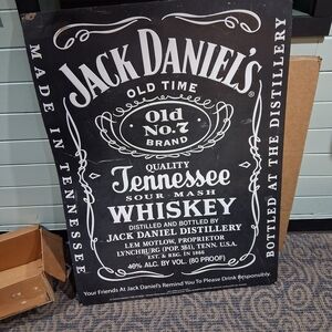 Jack Daniels Black and White Whiskey Sign